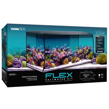 Fluval Flex Marine Aquarium, Kit 32.5gal Blk