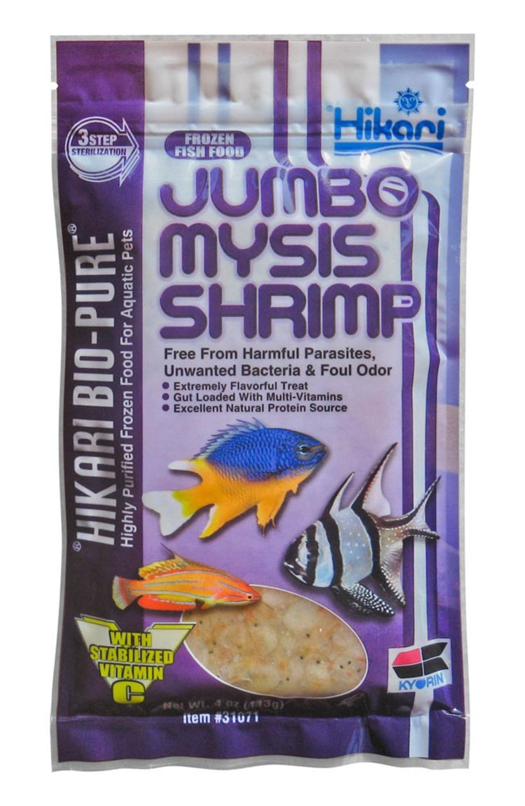 Hikari Bio-Pure Jumbo Frozen Mysis Shrimp Fish Food 4 oz